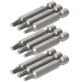 FyMosem 9Pcs Square Head Screwdriver Bits, SQ1 SQ2 SQ3 Magnetic Screwdriver Drill Bit 1/4" Hex Shank Square Drive Bits for Electric Hand Screwdrivers Power Drills Impact Drivers, 50mm Length