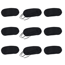 9 Pack Sleep Eye Blindfold Shade Cover, Soft Sleep Blindfold, Sleeping Blindfold for Men & Women, Suitable for Lunch Break/Travel/on The Plane/Hotel/Camping Usage (Black)