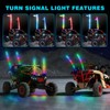 Autmens 2PCS-1FT Whip Lights with Remote Control,Spiral RGB Led Whip