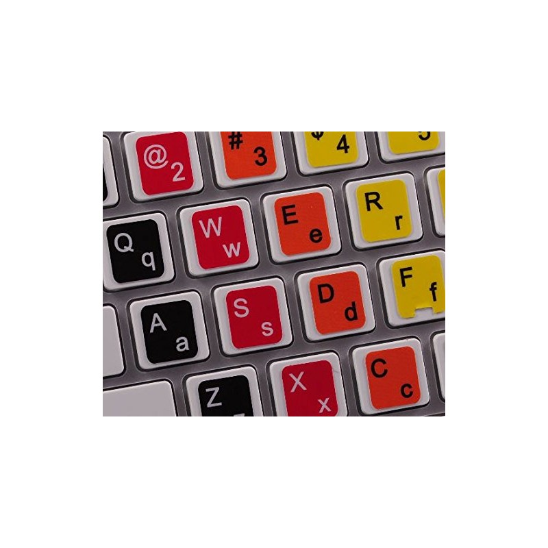 4Keyboard Learning English US Colored Keyboard Stickers (Lower & Upper