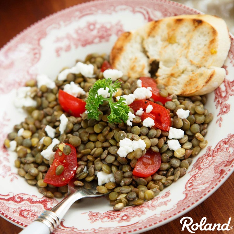 Roland Foods Premium French Green Lentils, Whole Dry Legumes, 17.5