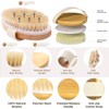 VireEyU Bamboo Wooden Body Brush Set – 2 Pieces Dry