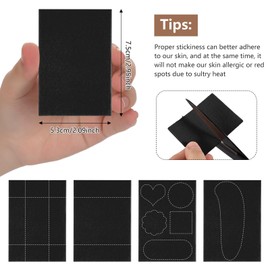 Boyiee 35 Sheets Moleskin Tape Adhesive Pads Shoe Moleskin Padding Blister Prevention Tape for Boots Hiking Reduce Friction Pain(Lint,Black, Khaki, Skin)