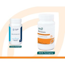 Klaire Labs SFI Health Melatonin-SR - Cápsulas de melatonina de liberación prolongada de 2 mg - Soporte para dormir para hombres y mujeres (60 cápsula