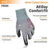 DEX FIT Nitrile Work Gloves FN330, 3 Pairs, 3D-Comfort Stretchy