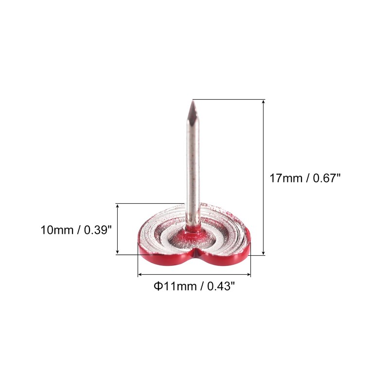 sourcing map 25Pcs Heart Shape Push Pins Decorative Thumbtacks for