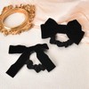 Velvet Hair Bow Hair Scrunchies for Women Girls Black Bow