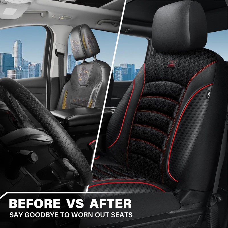 CAR PASS Comfortable 3D Foam Mesh Leather Car Seat Covers