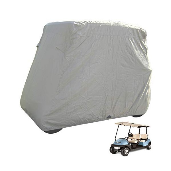 Formosa Covers | Deluxe 4 Passenger Golf Cart Cover roof 80" L Taupe, fits E Z GO, Club Car, GEM e2 and Yamaha G Model