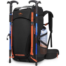 RAINSMORE 40L Mochila Senderismo Mujer Hombre Mochila Impermeable Mochila Camping Bandas Reflectantes Silbato Mochila Hiking Plegable y Ligera para Montañismo Campismo Viaje Deportes Outdoor Ciclismo