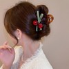 2 PCS Red Cherry Hair Claw Clip,Cute Fruit Hair Jaw,for