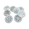 Eight Plastic 1" Vented Hole Plugs - Off White VPW-1.00