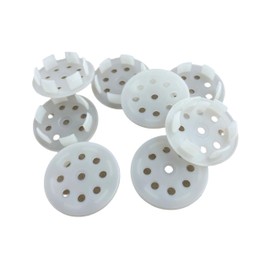 Eight Plastic 1" Vented Hole Plugs - Off White VPW-1.00