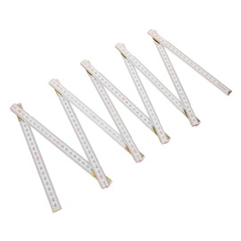 TEHAUX Folding Ruler Woodworking Functional Measure Collapsible Folding Square Bendable Flexible Tool Folding Rule 2 Meter Foldable Multi Aluminum Quilting Ruler Plastic White