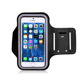 アームバンド ランニング スマホバンド スマホケース アームポーチ タッチ操作可能 イヤホン穴付き 防水 汗止め 運動 適用7インチ 男女適用 ブラック