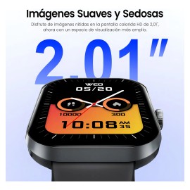 Haylou Smartwatch S6 Reloj Inteligente De 2.01 Hd Pantalla Bluetooth Llamadas Ip68, Smartwatch Para Mujer Hombre, Color Negro