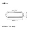 sourcing map 10 Pcs Metal Oval Ring, 3/4" Flat Oval