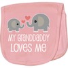 inktastic Grandaddy Loves Me Grandchild Baby Burp Cloth Pink 28c49