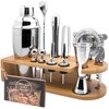 Cocktail Shaker Set with Stand Mixology Bartender Kit|Bar Tool for