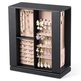 pickpiff rotatable jewelry box black