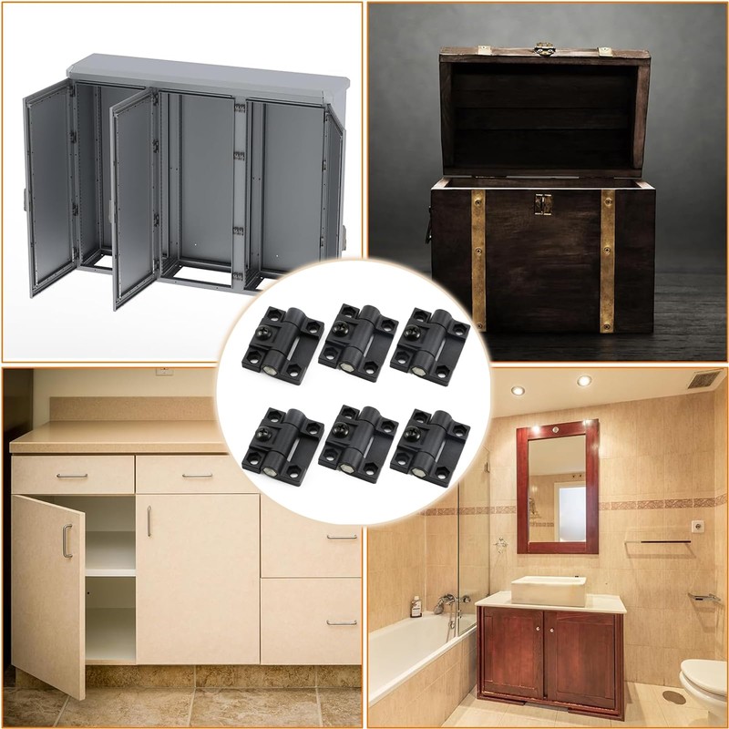 DELUXEFOX Torque Hinges Stop Hinges [Set of 6] Adjustable Torque