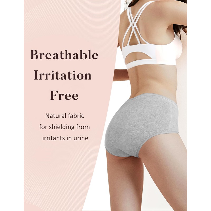 AIRCUTE Washable Urinary Incontinence Potective Underwear for Women Leak Proof