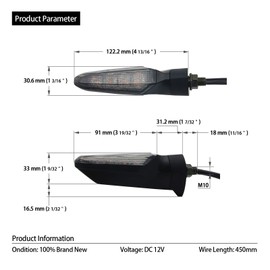 Motorcycle General Purpose High Brightness LED Turn Signal/Position Lamp Yamaha MT-09 Kawasaki Z800 Honda CBR1000 CBR600 Suzuki GSX (Smoke Lens, Turn Signal + Position Lamp (White) 2 Pieces