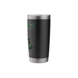 Oh Liftmas Tree Kettlebell Gym Ugly Christmas Sweater Stainless Steel Insulated Tumbler