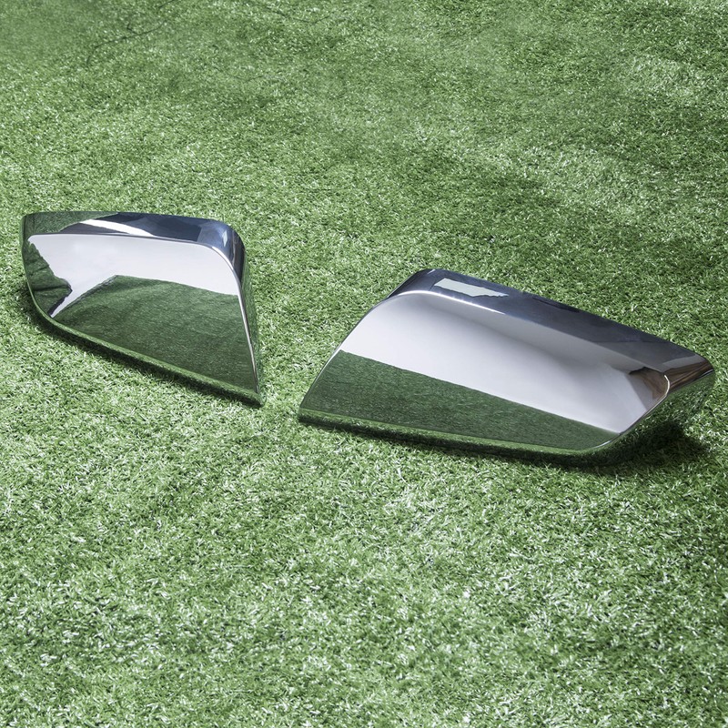 ECOTRIC Chrome ClipOn Mirror Covers Overlays Trims Shells Compatible With