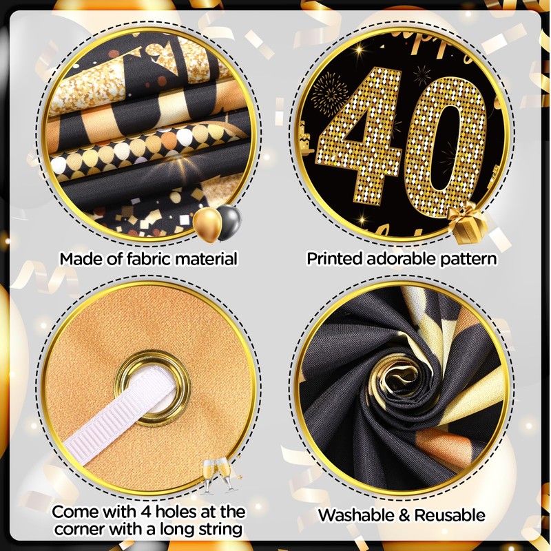 RUMIA 40th Birthday Party Balloons