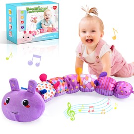 Toyzey Baby Toys 0-6 Months, Musical Caterpillar Sensory Toys Babies 6-12 Months Gifts for Girls Tummy Time Toy for Newborn Baby Girls 0-12 Months Baby Essentials Gifts Infant Toys 0-3 Months