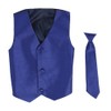 Vest and Clip On Boy Necktie set - ROYAL -