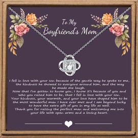 JoycuFF Gifts To My Boyfriend's Mom Christmas Birthday Necklace for Future Mother in Law from Daughter in Law Pendant with Gift Box Pendant