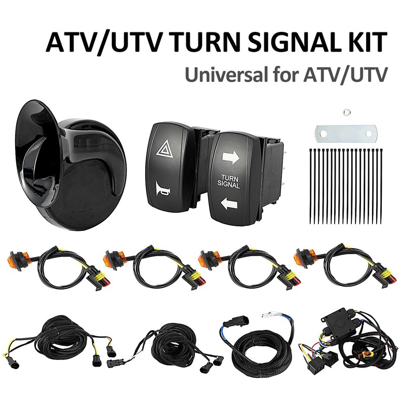 Wacece UTV ATV Turn Signal Kit, Universal Street Legal Kit