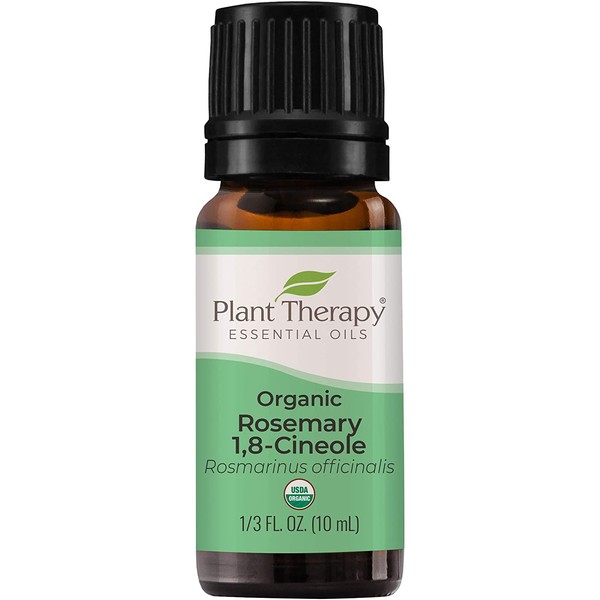 Plant Therapy Organic Rosemary Essential Oil 100% Pure, USDA Certified Organic, Undiluted, Natural Aromatherapy, Therapeutic Grade 10 mL (1/3 oz)
