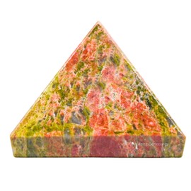 Amazing Gemstone Unakite Pyramid Crystal Healing Stones - 1" Great Pyramid Figurine of Natural Stone Pyramid for Meditation, Reiki, Chakra Balancing and Crystal Pyramids Grid