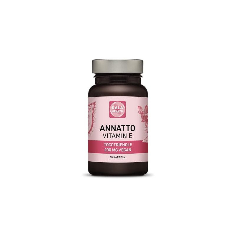 Annatto Tocotrienole 200mg Vegan Kala Health Vitamin E Supplement, Tocopherol
