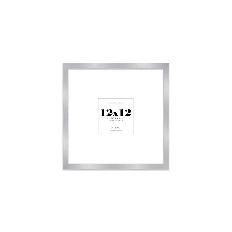 12x12" Square Picture Frame, Display Pictures 8x8" With Mat or