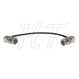 HangTon 2pack 3G HD SDI BNC Video Coaxial Cable for Teradek Atomos Portkeys Alexa DSMC2 Camera Monitor Transmitter, Right Angle BNC to Right Angle BNC 15cm