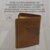 flevado Genuine Leather Wallet, Wings, Eagle, Men's Wallet, Brown, brown,