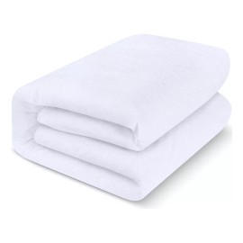Shendy Vendy Toalla De Baño Grande Completo 100% Algodón Suave Color Blanco Liso