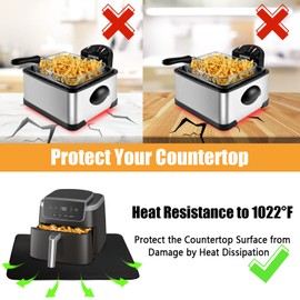 Heat Resistant Mat for Air Fryer,Deep Fryer,Oven,16x20in Hot Pads for Kitchen Counter Heat Protector,Under Coffee Maker Mats for Quartz Countertop Protector,Deep Fryer Coffee Machine Accessories