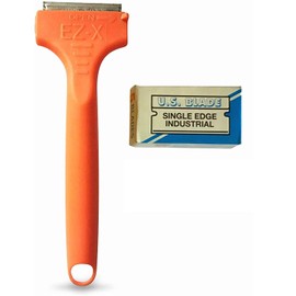 MINISCRAPER EZ X Razor Blade Scraper with 5 Pack of Metal U.S. Blades (Pat. Pending)