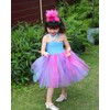 TYHTYM Girls Tutu Dresses Blue Handmade Tulle Clothing Princess Poppy