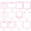 240 Sheets Cute Pink Bow Sticky Notes Set – 12