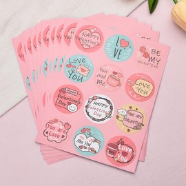 Valentine's Day Stickers for Couples Envelopes Seal Valentine Labels for Gift Box Valentines Day Party Decorations I Love You Sticker Set for Boyfriend Girlfriend