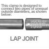 SDeelCase Aluminized Steel Lap Joint Clamp Sleeve Band Connector Fit