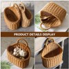 Healvian Hanging Basket for Kitchen Ginger and Garlic Organizer Woven