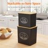 Lifewit Potato and Onion Storage Bin, Stackable Vegetable Storage Tins
