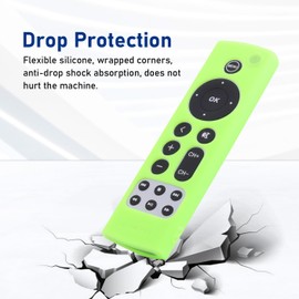 LEFXMOPHY Cover for Apple TV Universal Remote Cover Silicone Green Protector Glow in Dark